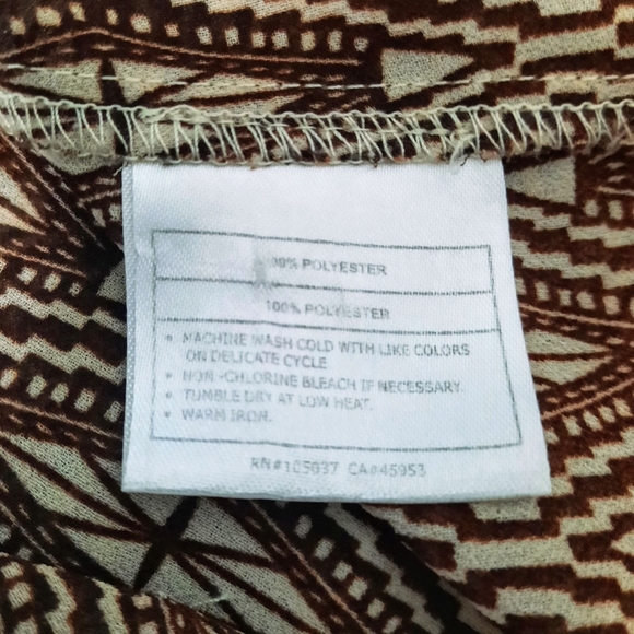 Ariat Womens Willa Top Brown Aztec Jacquard Long Sleeve Button Up Medium - Picture 5 of 7